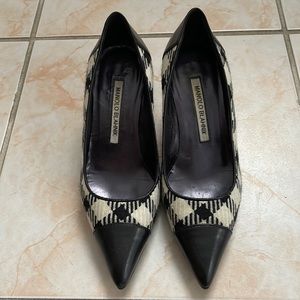 Manolo Blahnik Black and White Heels